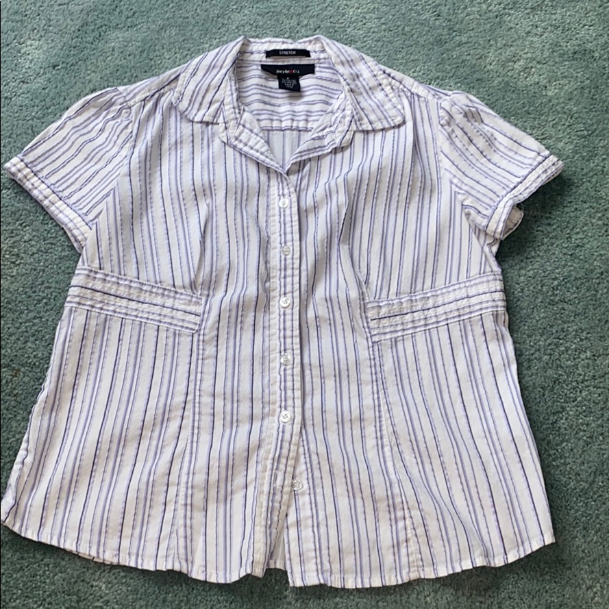 Lavender Striped Button Down